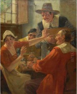 Merriment In The Tavern by Viktor Schivert