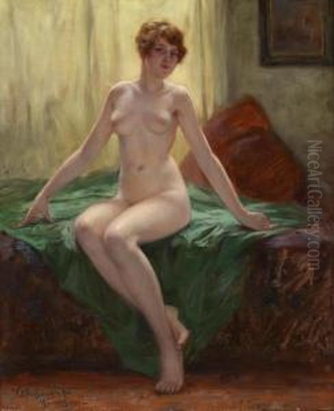 Female Nude Sitting - view 1