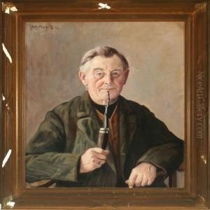 Portrait Of Gentleman With A Long Pipe