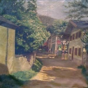Sunlit Path by Adolf Gustav Schlabitz