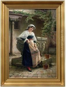 Italienerin Am Brunnen by Friedrich Schlegel