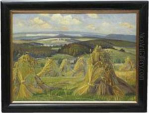 Heugarben In Weiter Landschaft Heugarben In Weiter Landschaft