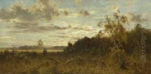 Jager In Moorlandschaft by Eduard Ii Schleich