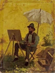 August Fink An Der Staffelei