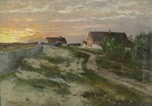 Abendstimmung An Der Pommerschen Ostseekuste by Hans Schleich