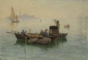 "ein Morgen In Der Lagune Von Venedig". by Hans Schleich