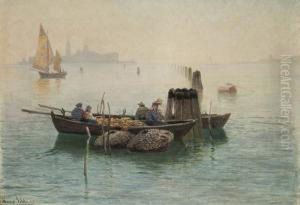 Ein Morgen In Den Lagunen Von Venedig by Hans Schleich