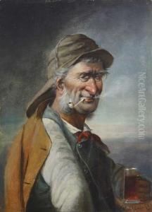 Fischer Mit Pfeife. by Carl Schleicher