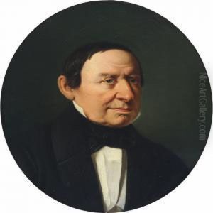 Male Portrait by Christian Andreas Schleisner