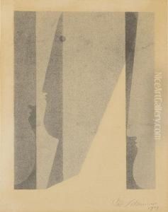 Drei Profile Insenkrechten by Oskar Schlemmer