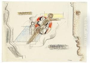 Studie Fur Das Wandbild Im Hausekeller, Stuttgart by Oskar Schlemmer