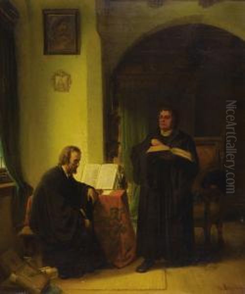 Two Men Studying - view 1