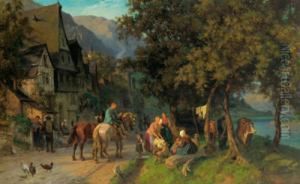 Abend An Der Mosel by Karl Schlesinger