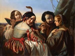 Musizierende Gesellschaft by Henry Guillaume Schlesinger