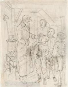 Poor Family by Rudolf Schlichter