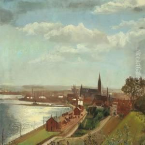 View Of Aarhus by Johan Schlichtkrull