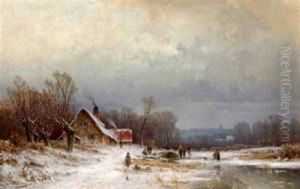 Winterlandschaft by August Schliecker