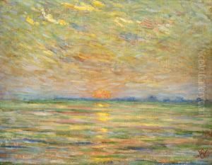 Couche De Soleil Sur La Mer by Willy Schlobach