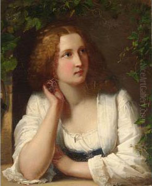 An Elegant Young Lady In A Window - view 1