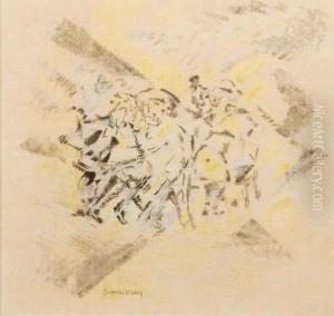 Composition Pastel Et Fusain Sur Papier. by Jules Schmalzigaug