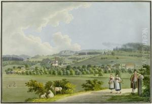 Landscape In The East Of Switzerland - view 1