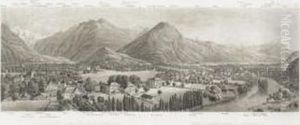 Ansicht Von Interlacken & Unterseen by Franz Schmid