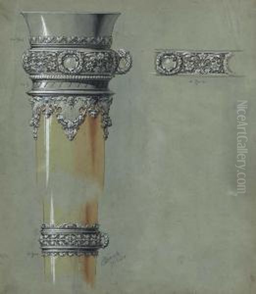 Design For A Richly Ornamented Silver Cup. - view 1
