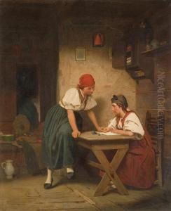 Reading Girl by Adolf Schmidt