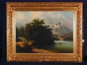 Berglandschaft Mit See by Adolf Schmidt