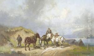 Rast Am Seeufer. by Adolf Schmidt