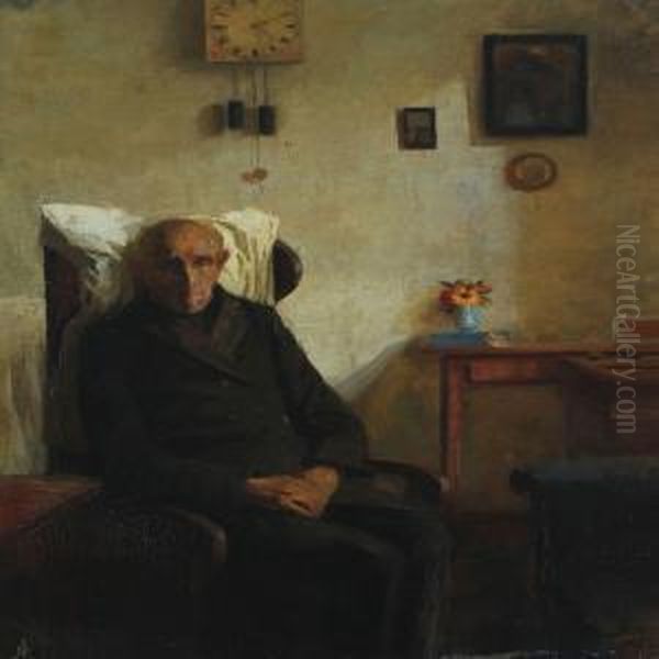 Interior With Elderly Man Resting - view 1