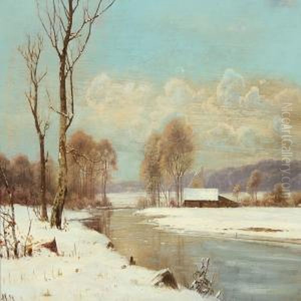 Vintry Landscape With A Stream - view 1