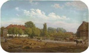 A View Of The Village Of Hohen Demzin, Mecklenburg Vorpommern,germany by Bernhard Schmidt