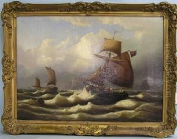 Segelschiffe Auf Bewegter See - view 1