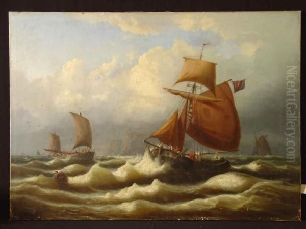 Segelschiffe Vor Der Kuste Von Dover - view 1