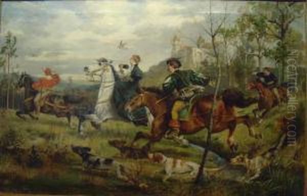 Falkenjagd Vor Burg - view 1