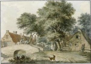 Three Of Village Scenes, One Of Peasants By A
Sluice by Izaak Schmidt