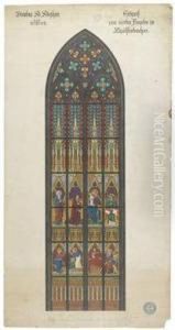 Design For The Fourth Window In The Apostle Choir Of St. Stephen""""s Cathedral by Oskar Friedrich Schmidt