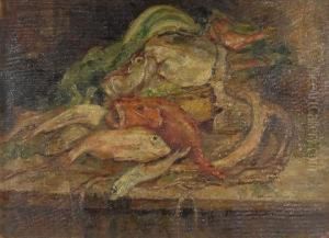 Stilleben Mit Fischen Und Oktopus by Robert Schmidt