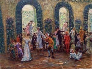 Maskenball Mit Harlekins