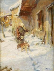 Bettler Am Gehoft by Hermann Schmidtmann