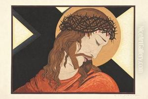 Le Christ ; Le Christ Et Simon De Cyrene. Planches Pour Le Chemin De Croix. - view 1