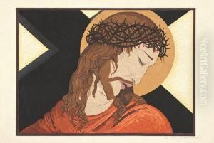 Le Christ ; Le Christ Et Simon De Cyrene. Planches Pour Le Chemin De Croix. by Francois-Louis Schmied