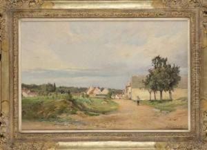 Vue De Village by Paul Leon Felix Schmitt