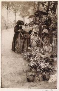 "blumenmarkt In Paris" by Ferdinand Schmutzer