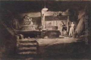 "weinpresse In Durnstein" by Ferdinand Schmutzer