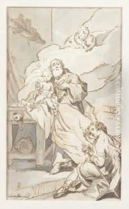 Heiliger Josef Mit Dem Christusknaben by Jakob Matthias Ii Schmutzer