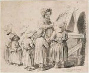Le Maitre D'ecole Et Ses Eleves by Jakob Matthias Ii Schmutzer