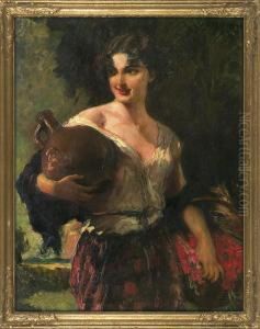 Girl With A Pitcher