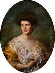 Damenportrait by Leopold Schmutzler